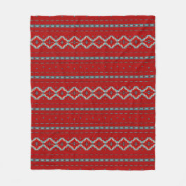 Südwest Mesas Red & Turquoise Medium Fleecedecke