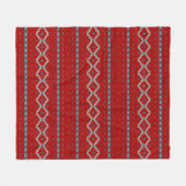 Südwest Mesas Red & Turquoise Medium Fleecedecke (Vorderseite (Horizontal))