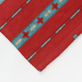 Südwest Mesas Red & Turquoise Medium Fleecedecke (Ecke)