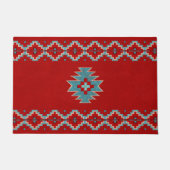 Südwest Mesas Red & Turquoise Personalisiert Fußmatte (Vorderseite)