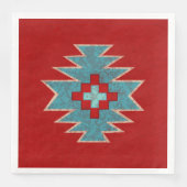 Südwest Mesas Red & Turquoise Serviette (Vorderseite)
