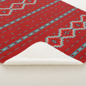 Südwest Mesas Red & Turquoise Small Sherpadecke (3/4)