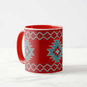 Südwest Mesas Red & Turquoise Tasse (Vorderseite Links)