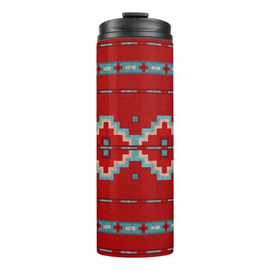 Südwest Mesas Red & Turquoise Thermosbecher (Vorderseite)