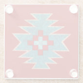 Südwest Mesas Rot und Türkis Glasuntersetzer (Rückseite)