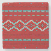 Südwest Mesas Rot und Türkis Steinuntersetzer (Vorderseite)