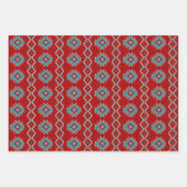 Südwest Mesas Türkis & Red Geometric Muster Geschenkpapier Set (Vorderseite 3)