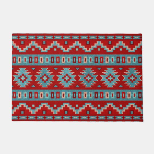 Südwest Mesas Türkis & Rot Fußmatte (Vorderseite)
