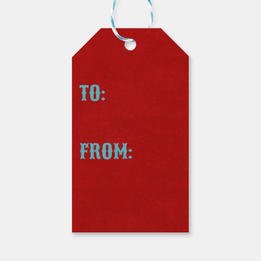 Südwest Mesas Türkis & Rot Geschenkanhänger (Rückseite)