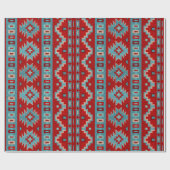 Südwest Mesas Türkis & Rot Geschenkpapier (Flach)