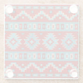 Südwest Mesas Türkis & Rot Glasuntersetzer (Rückseite)