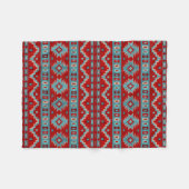 Südwest Mesas Türkis & Rot Klein Fleecedecke (Vorderseite (Horizontal))