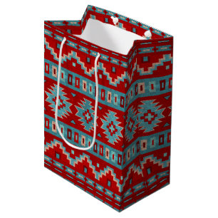 Südwest Mesas Türkis & Rot Mittlere Geschenktüte