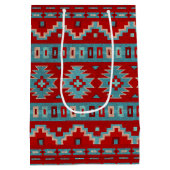 Südwest Mesas Türkis & Rot Mittlere Geschenktüte (Rückseite)