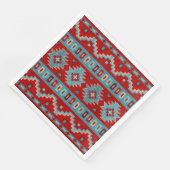 Südwest Mesas Türkis & Rot Serviette (Ecke)