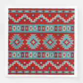 Südwest Mesas Türkis & Rot Serviette (Vorderseite)