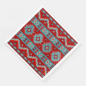 Südwest Mesas Türkis & Rot Serviette (Ecke)