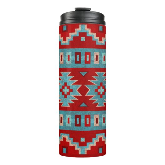 Südwest Mesas Türkis & Rot Thermosbecher (Vorderseite)