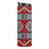 Südwest Mesas Türkis & Rot Thermosbecher (Nach rechts gedreht)