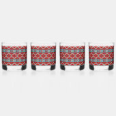 Südwest Mesas Türkis und Rot Whiskyglas (Vorderseite)