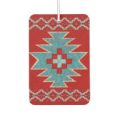 Südwest Mesas Türkis und Rotes Design Autolufterfrischer (Vorderseite)