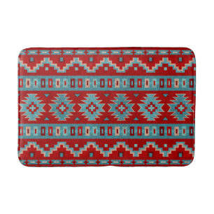 Südwest Mesas Turquoise & Red Medium Badematte