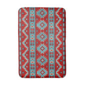 Südwest Mesas Turquoise & Red Medium Badematte (Vorderseite Vertikal)