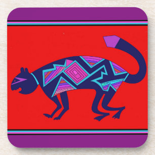Südwest-Mimbres-Katze Getränkeuntersetzer