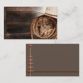 Südwest Motif mit Cowboy Hat, Seil auf einem Visitenkarte (Vorne/Hinten)