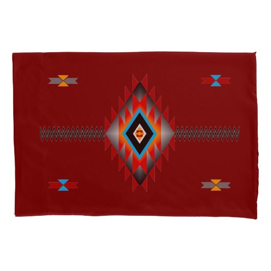 Südwest Muster #1 - Farbe anpassbar Kissenbezug (Vorderseite-Links)