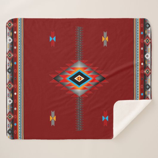 Südwest Muster #1 - Farbe auswählen Sherpadecke (Vorderseite (Horizontal))