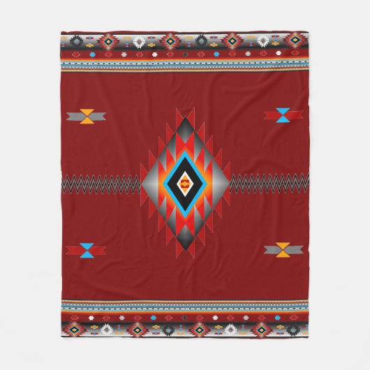 Südwest Muster #1 - Farbveränderbar Fleecedecke (Vorderseite)