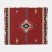 Südwest Muster #1 - Farbveränderbar Fleecedecke (Vorderseite (Horizontal))