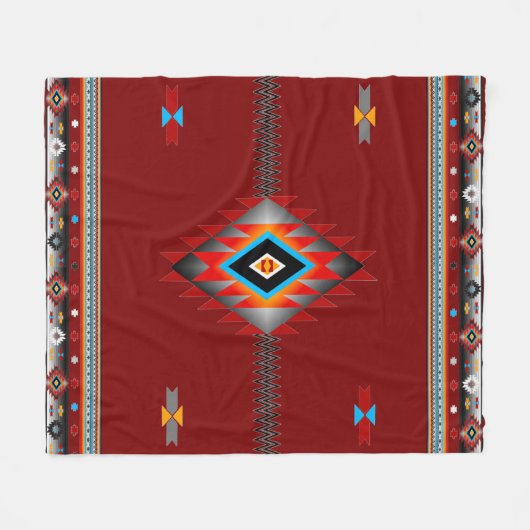 Südwest Muster #1 - Farbveränderbar Fleecedecke (Vorderseite (Horizontal))