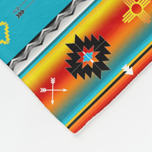 Südwest Muster 8, veränderliche Farben Fleecedecke (Ecke)