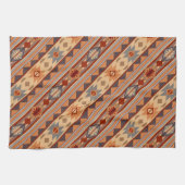 Südwest Muster Design Tan Diagonal Handtuch (Horizontal)