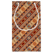 Südwest Muster Design Tan Kleine Geschenktüte (Rückseite)