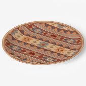 Südwest Muster Design Tan Pappteller (Schrägansicht)