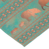 Südwest Niedlich Javelina Familie Kupfer Aquamarin Mittelgroßer Tischläufer (Ecke)