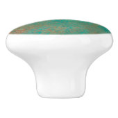 Südwest Niedlich Javelina Jugendkupfer Aquamarin Keramikknauf (Seitenansicht)