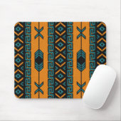 Südwest Orange Turquoise Tribal Aztec Design Mousepad (Mit Mouse)