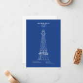 Südwest Pass Lighthouse - Louisiana - AD Mitteilungskarte (Vorderseite/Rückseite Beispiel)