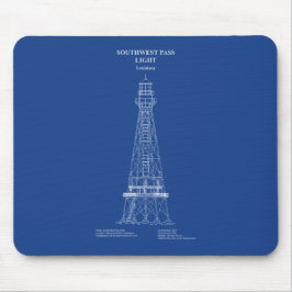 Südwest Pass Lighthouse - Louisiana - AD Mousepad