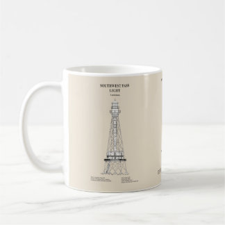 Südwest Pass Lighthouse - Louisiana - SBD Kaffeetasse