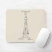 Südwest Pass Lighthouse - Louisiana - SBD Mousepad (Mit Mouse)