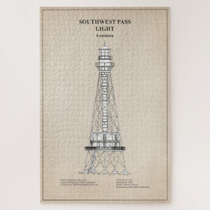 Südwest Pass Lighthouse - Louisiana - SBD Puzzle