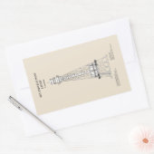 Südwest Pass Lighthouse - Louisiana - SBD Rechteckiger Aufkleber (Umschlag)