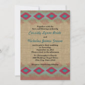 Südwest Pattern Wedding Einladung (Vorderseite)