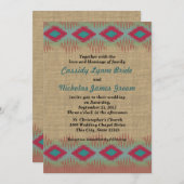 Südwest Pattern Wedding Einladung (Vorne/Hinten)