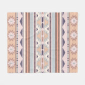 Südwest Peach Tribal Muster Fleecedecke (Vorderseite (Horizontal))